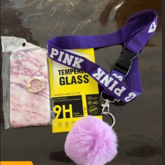 New lanyard,screen protector,phone case and pompom - Picture 7 of 9